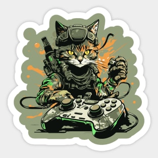 Gamer Cat Sticker